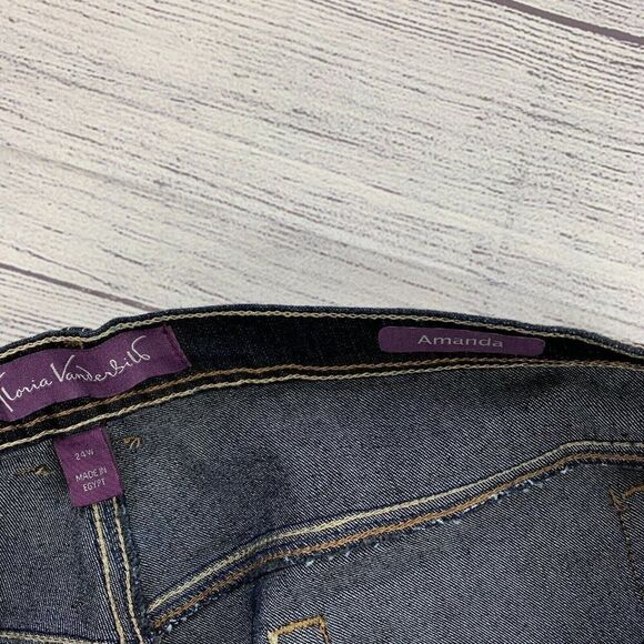 Gloria Vanderbilt Jeans 24W S Amanda Classic Fit Dark Wash Inseam 28" New NWT - Picture 9 of 11